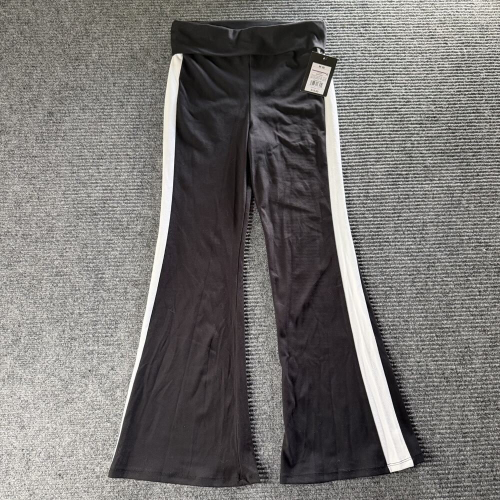 NWT Art Class Girls Size 8 Black White Flare Leggings Stretch Pants